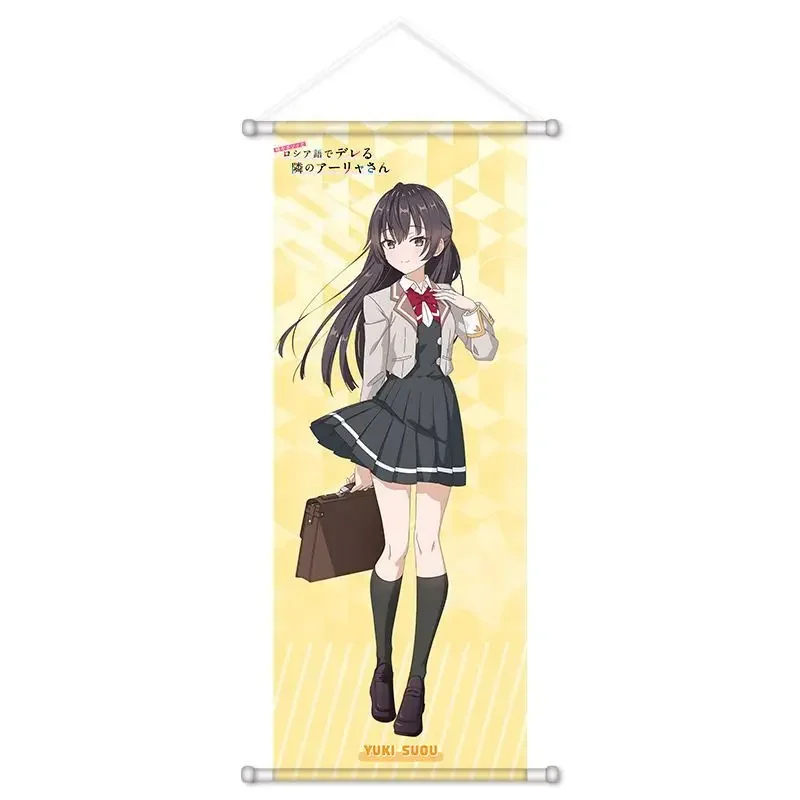 VIKAMA Anime Tapestry Wall Hanging Anime School Girl Print Scroll Wall Art Decorative Tapestry for Bedroom Dorm Living Room