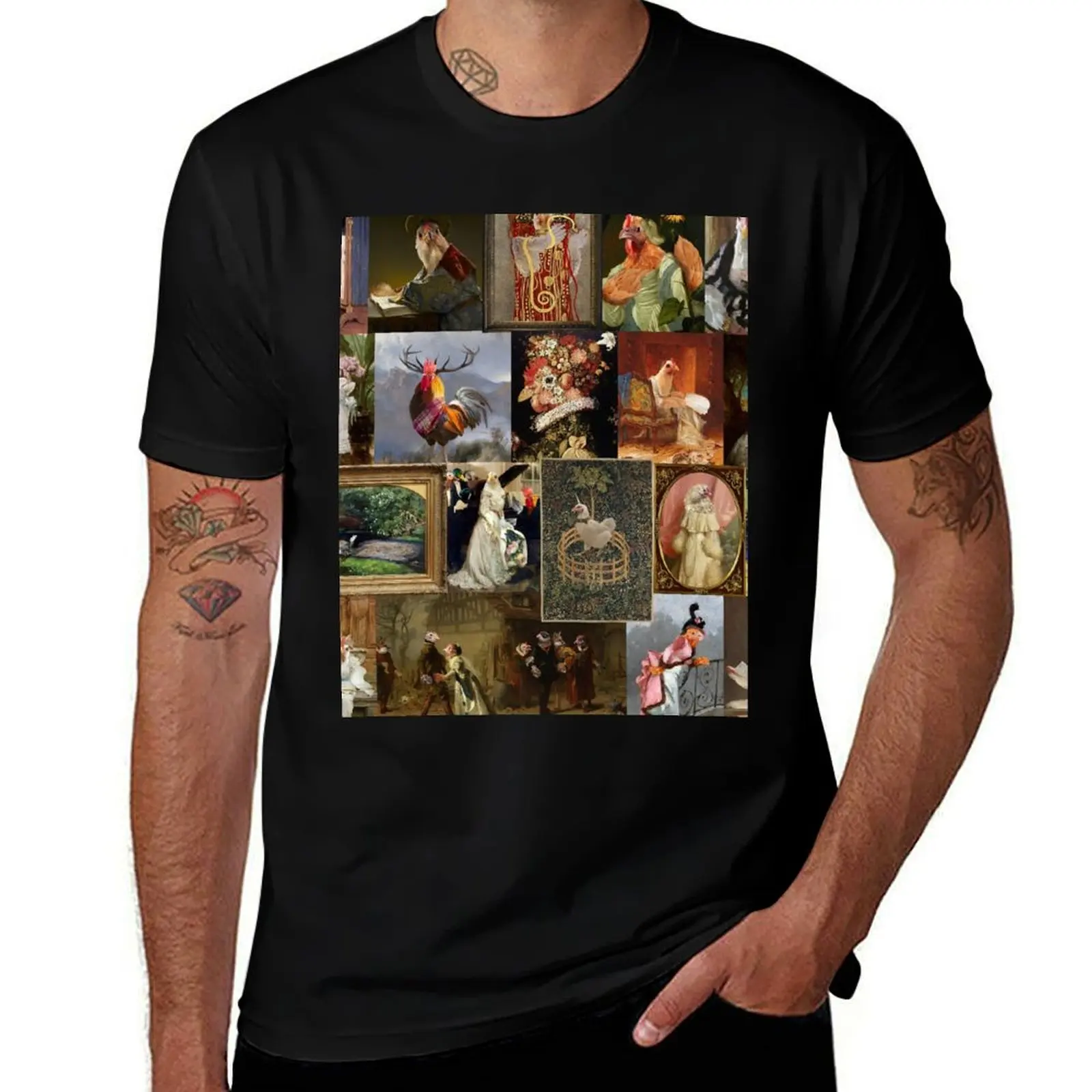 

Museum of Fine Art Chickens Highlights T-Shirt t shirts for man graphic vintage man t shirt graphic