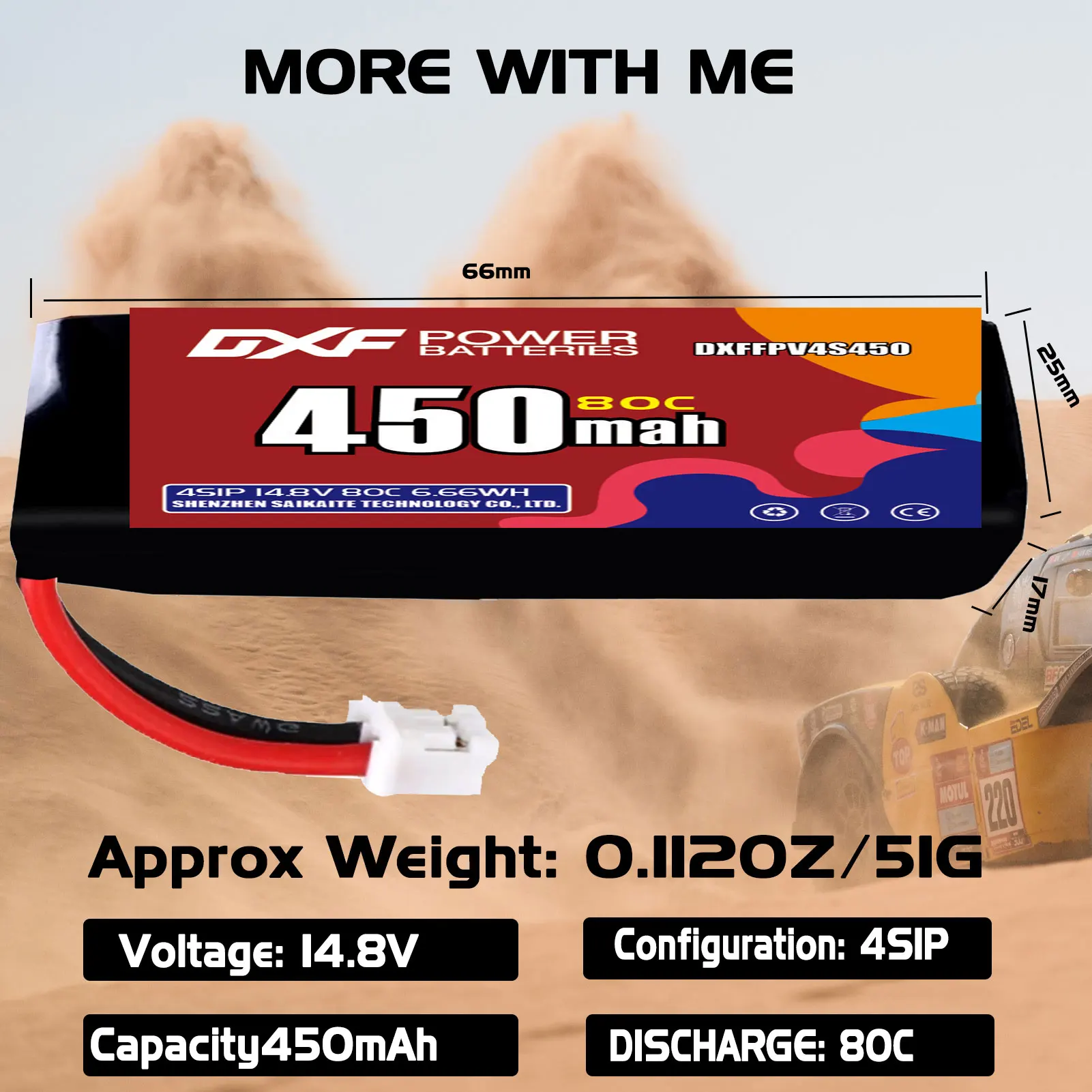 แบตเตอรี่ DXF Lipo 4S 14.8V 850mAh 650mAh 550mA 450mAh 15.2V 520mAh 300mAh 80C หัวต่อ XT30 XT60 JST สำหรับโดรนควอดคอปเตอร์ FPV