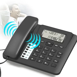 Corded Speakerphone Caller ID Landline Phones for Home Office, with 6 Memory Keys, Adjustable Volume & Ringtones, Hold, Alarm