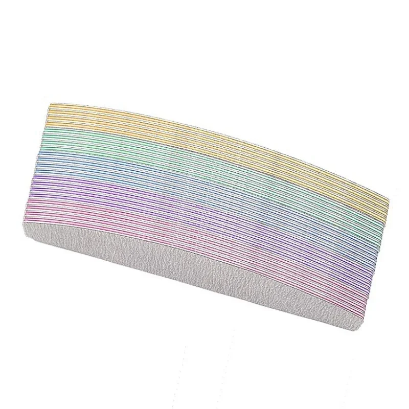 1Pcs Professional Nail File 100/180 Sandpaper Strong Thick Nail Files Sanding Half Moon Lime Nail Accessories And Tools