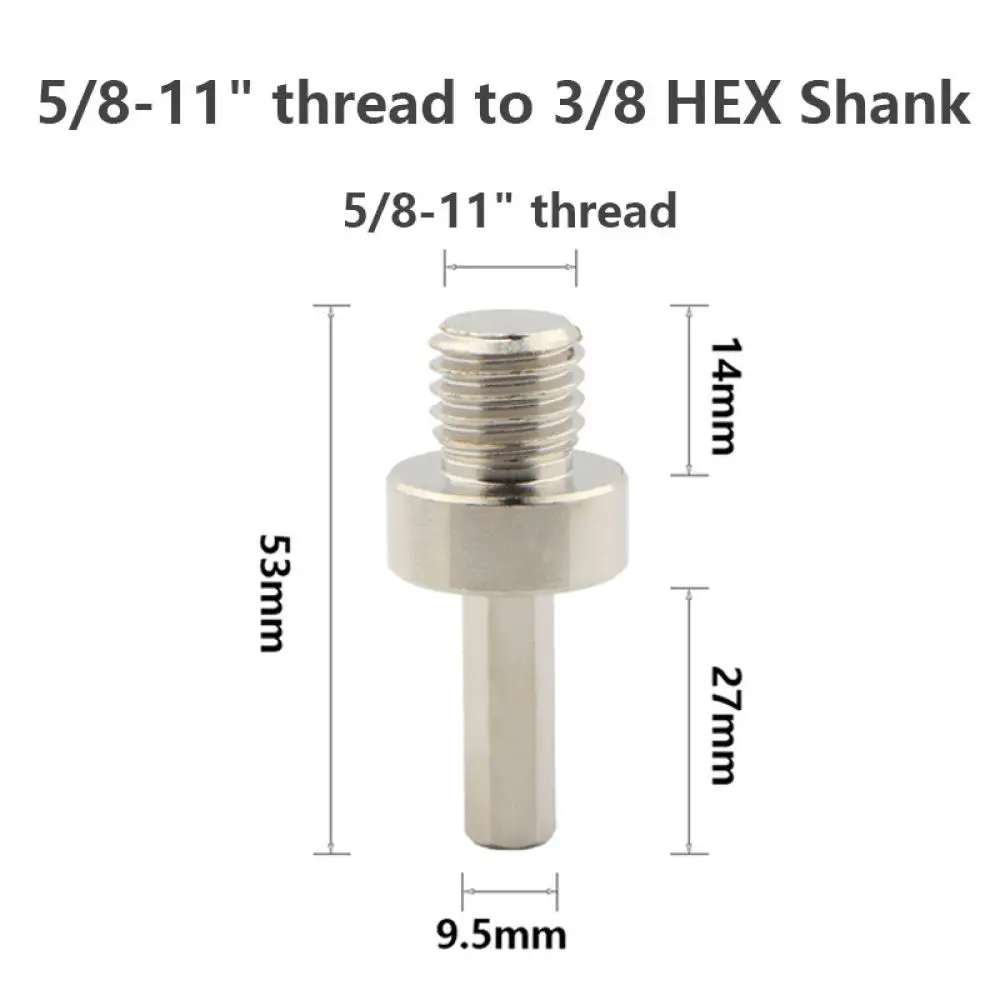 Universal Angle Grinder Adapter M14 To 5/8 11 Thread Converter Connector For Power Tools Drill Bits Hole Opener Tool