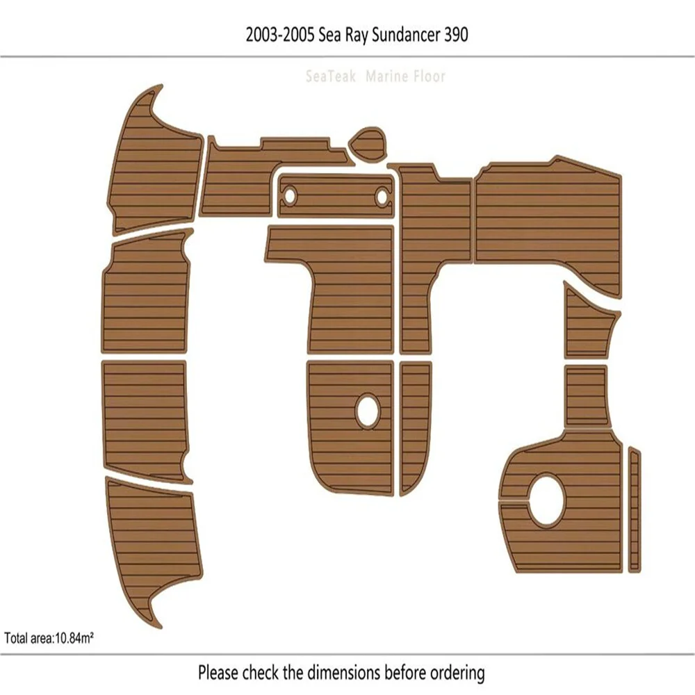 

2003-2005 Sea Ray Sundancer 390 Cockpit Swim platform 1/4" 6mm EVA Faux floor SeaDek MarineMat Gatorstep Style Self Adhesive