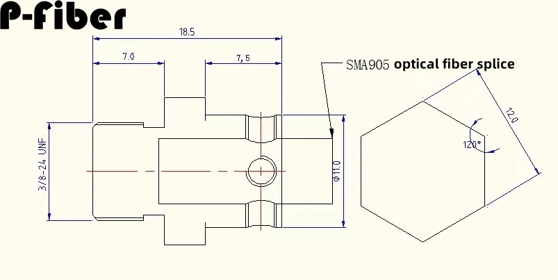 Optical fiber collimator quartz optic short focus lens SMA905 1mm spot coupling lens 74-UV