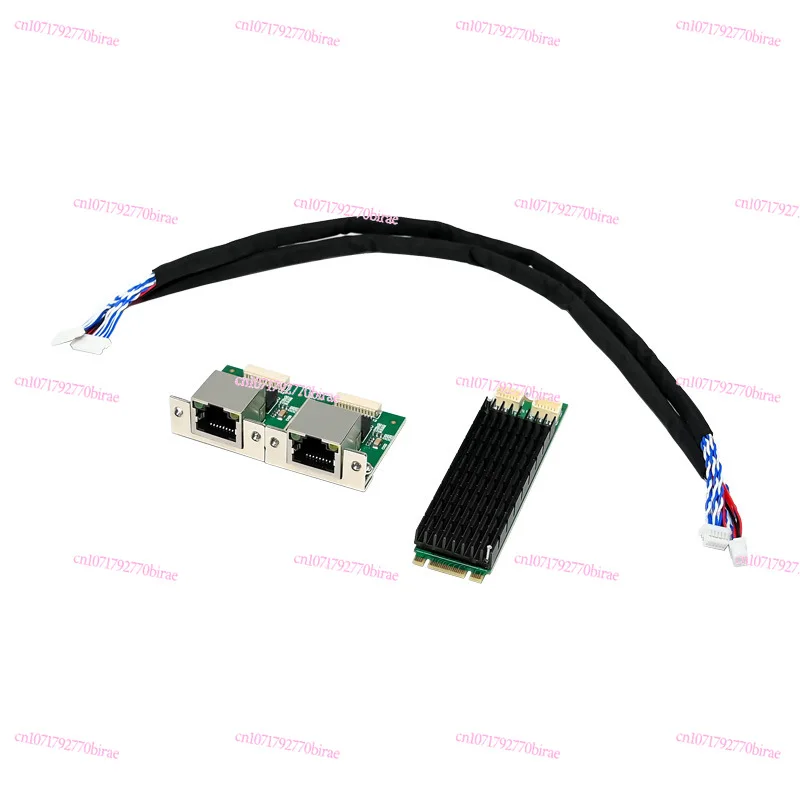 M.2 B + M I226-T2 Dual Electrical Port 2.5G Four-speed Industrial Control Network Interface  Wired Network Interface Card