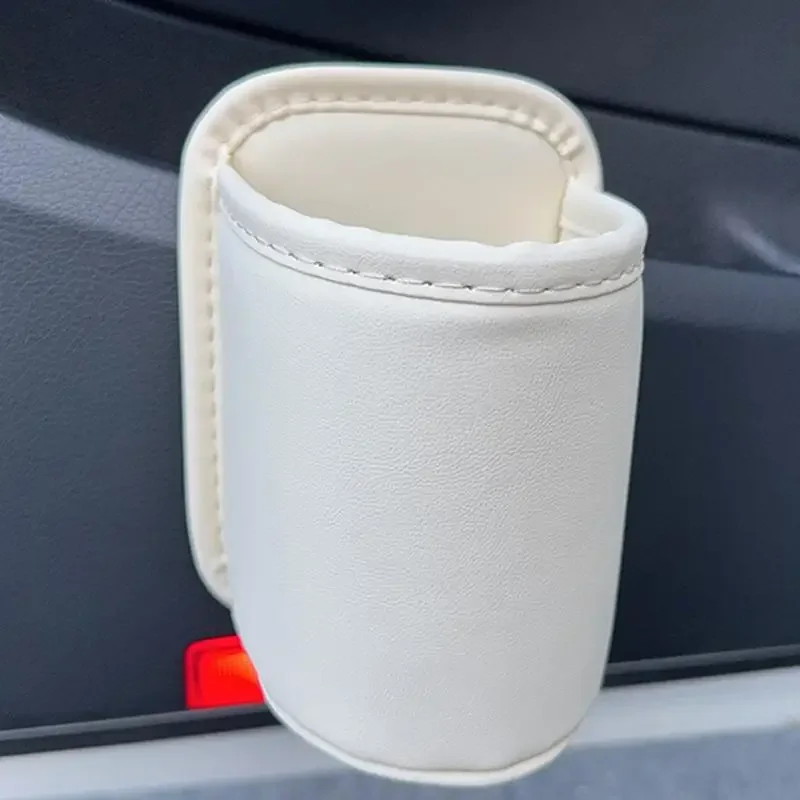 pu Leather Car Door Cup Holder Auto Drink Rack Storage Bin Auto Back Seat Cup Holder Organizer For Car Interior Accessories