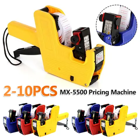 एमएक्स-5500 मूल्य टैग लेबलर 1 लाइन लेबल 8 अंक मूल्य गन 1 स्याही प्लास्टिक रैंडम रंग खुदरा दुकान किराने की दुकान कार्यालय के लिए 10 best sales मूल्य बंदूक - №6