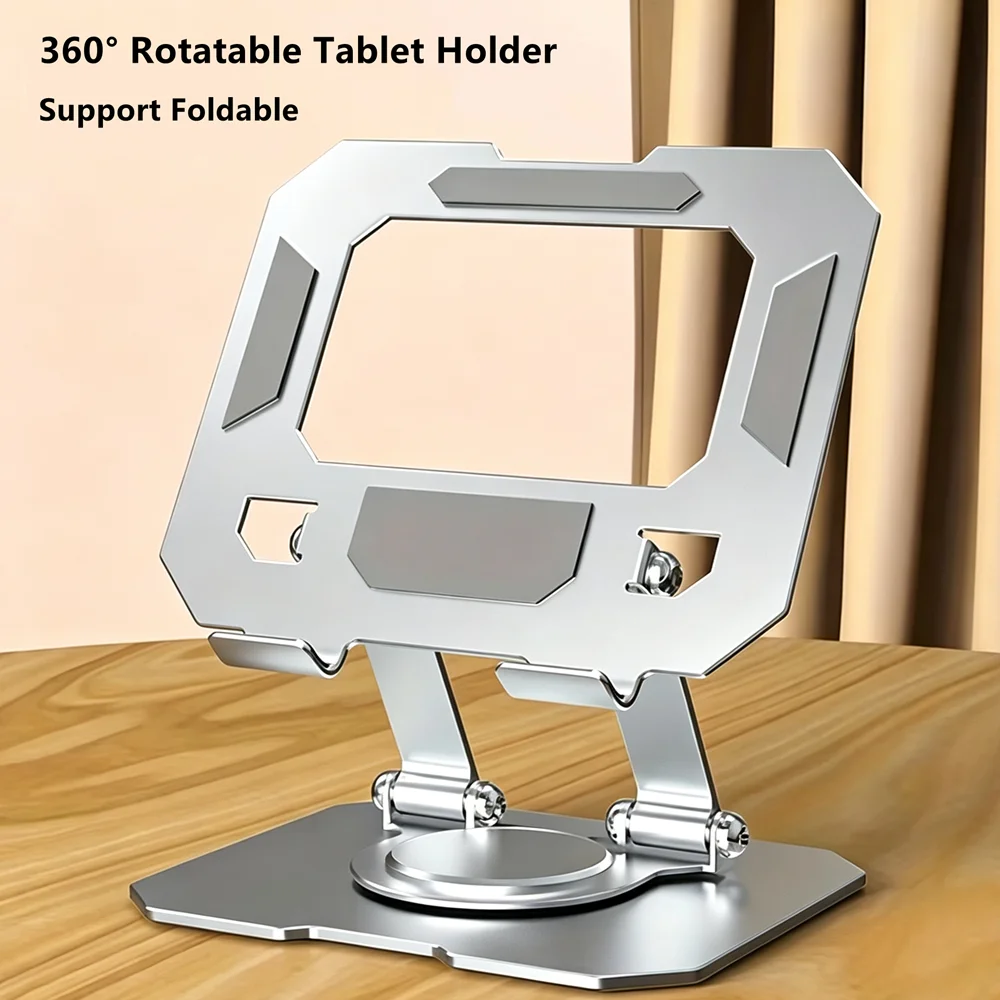 360° Rotatable Tablet Stand Adjustable Foldable Desktop Stand Holder Compatible For 4.7-12 Inch Min Laptop Tablet