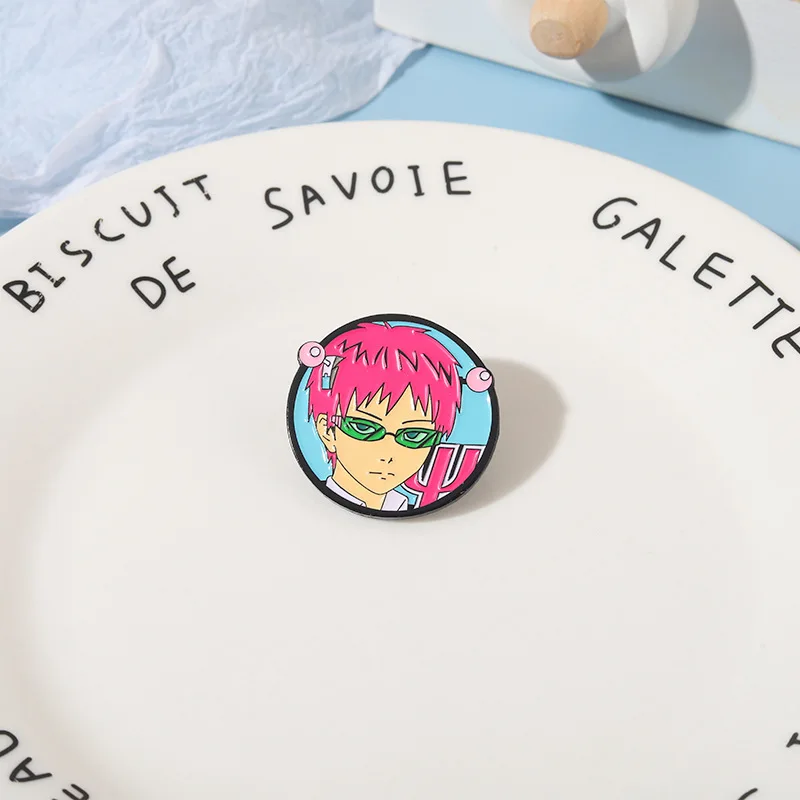 Saiki Kusuo No Psi Nan Enamel Pins Custom Movie Anime Brooches Bag Clothes Lapel Pin Film Cartoon Jewelry Gift for Kid Friend