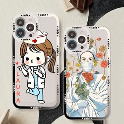 Nurse Medical Medicine Health Heart Phone Case for iPhone 15 16 13 11 12 Mini Pro Max 14 Plus 7 8 SE Doctor Nursing Covers Bags