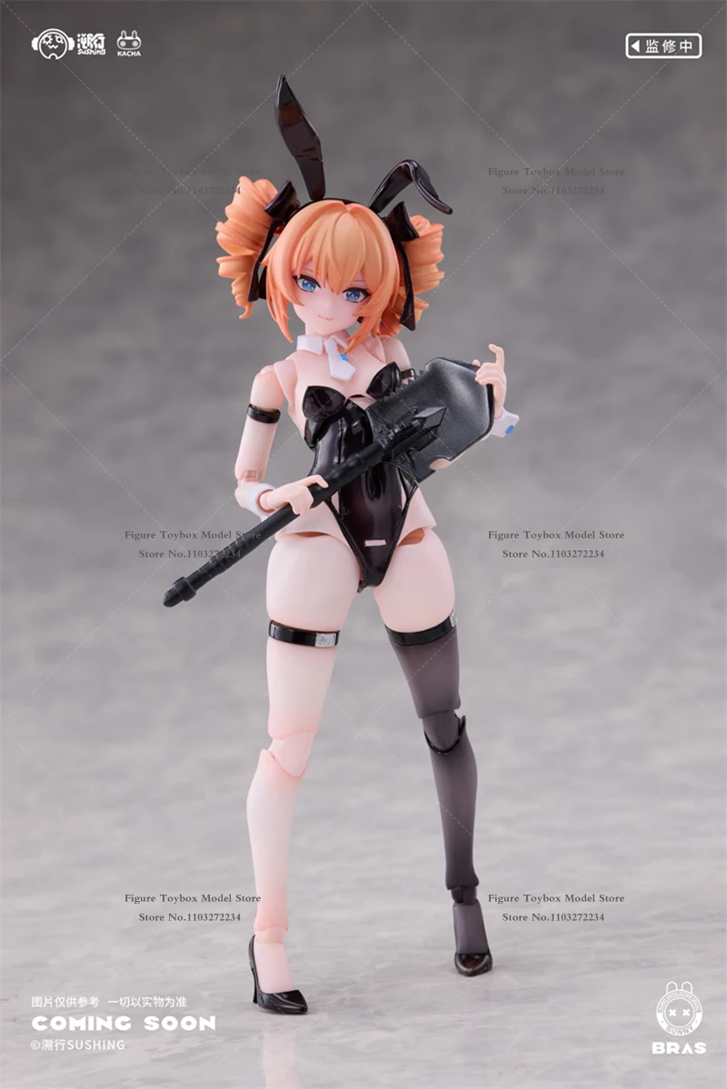 Bunny Rapid Action Squad 1/12 Departamento Sniper Leoni Mobile Suit Girl Action Figure Cabelo Laranja Bonito 6 polegadas Soldado Modelo Presente