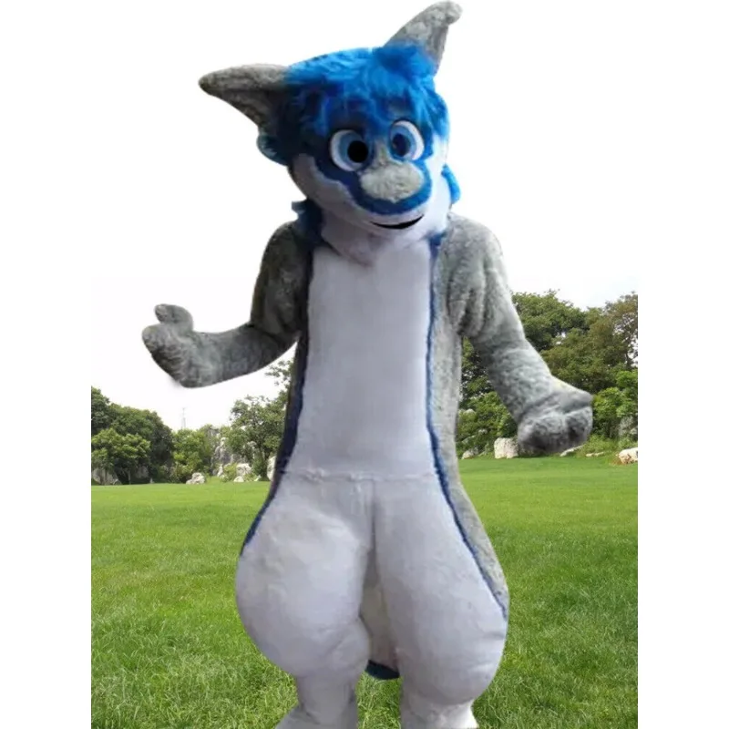 

Long Fur Husky Dog Fox Doll Mascot Costume Set Cosplay Costume