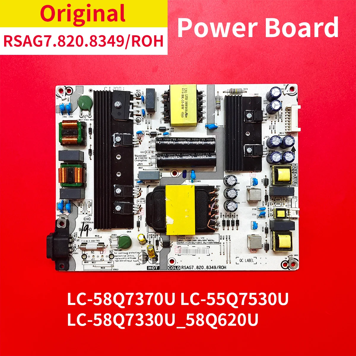 

Test Good Quality Original Power Board for Sharp and Hisense TV RSAG7.820.8349/ROH LC-58Q7370U LC-55Q7530U LC-58Q7330U_58Q620U