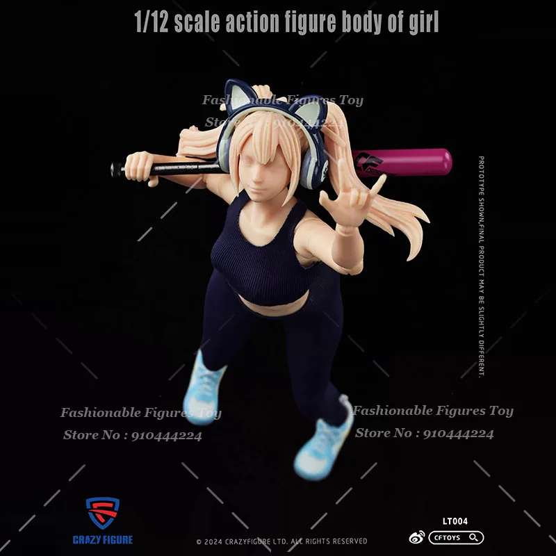 IN STOCK CRAZY FIGURE LT004 1/12 Women Soldier Super Flexible Joint Body Cute Anime Girl 6Inch Action Figure Sketching Model