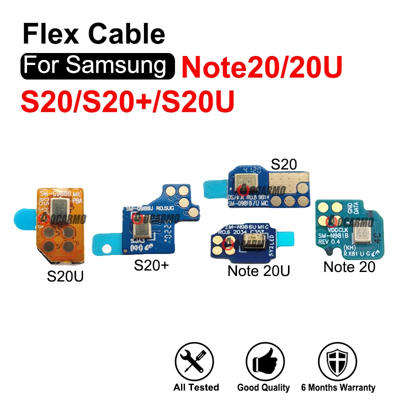 Módulo de Micrófono Superior para Samsung GALAXY Note 20 Ultra S20 Plus S20U S20+, Cable Flexible con Reducción de Ruido, Repuestos