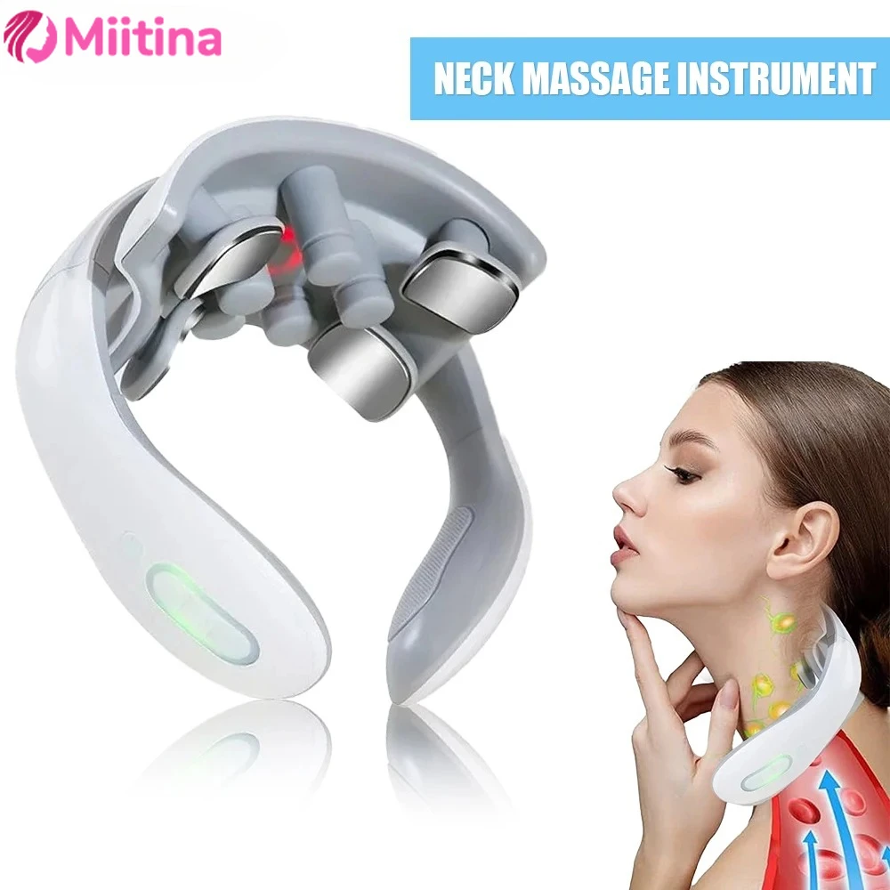 

Ems Neck Massage Intelligent Charging Heating Hot Pressing Magnetic Pulse Fashion Multi User Usage Portable Pulse Neck Massager