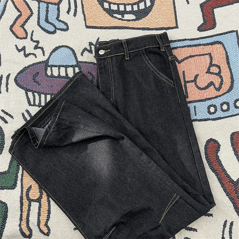 

Bla Loose Straight Leg Jeans Men's Trendy New Sle American Design High Street Versatile Casual Loose Straight Tube Pants