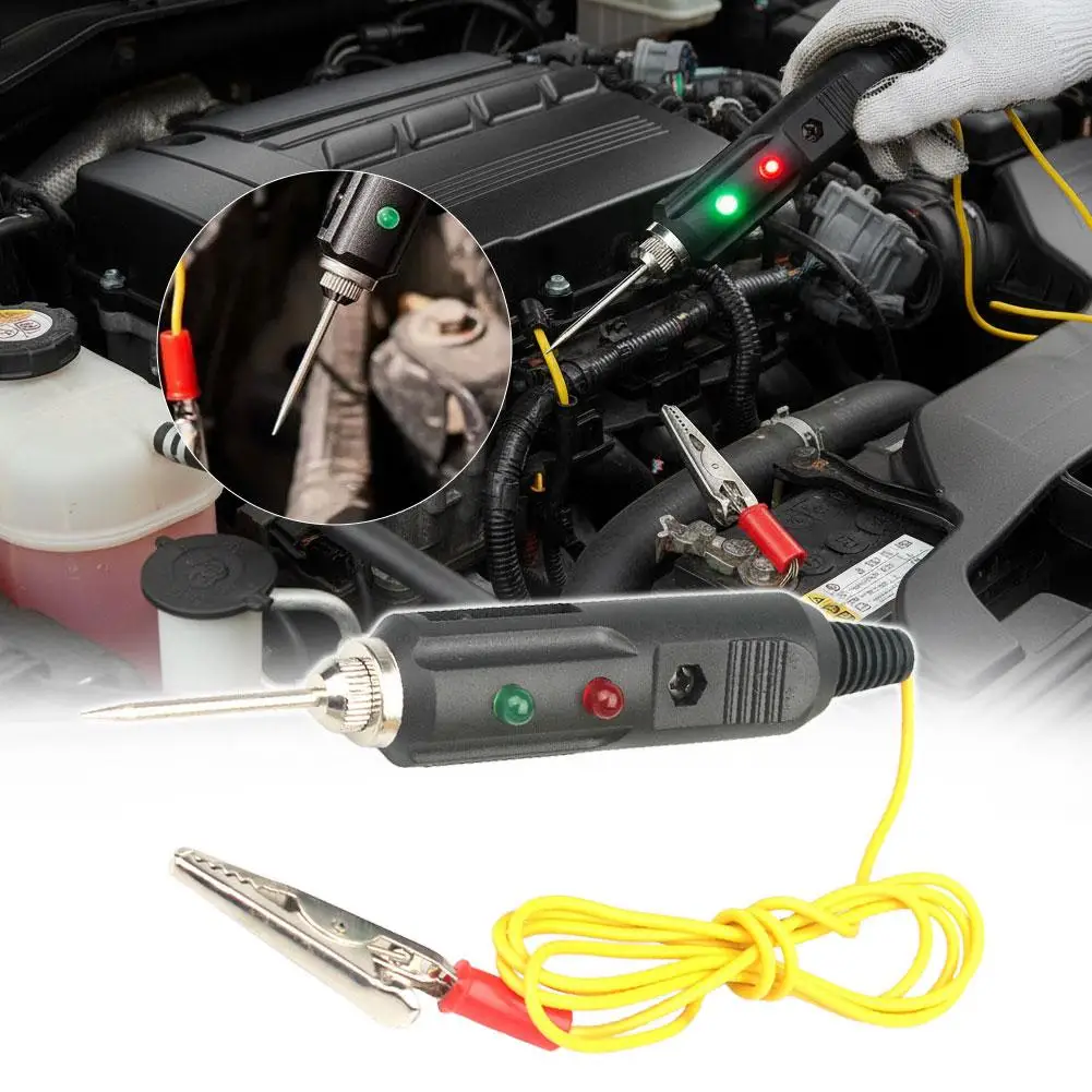 Car Voltage Tester Pen 6V-24V DC, Automotive Circuit Electrical Tester with Test Probe Needle, for Fuse Relay Light Diagnostic