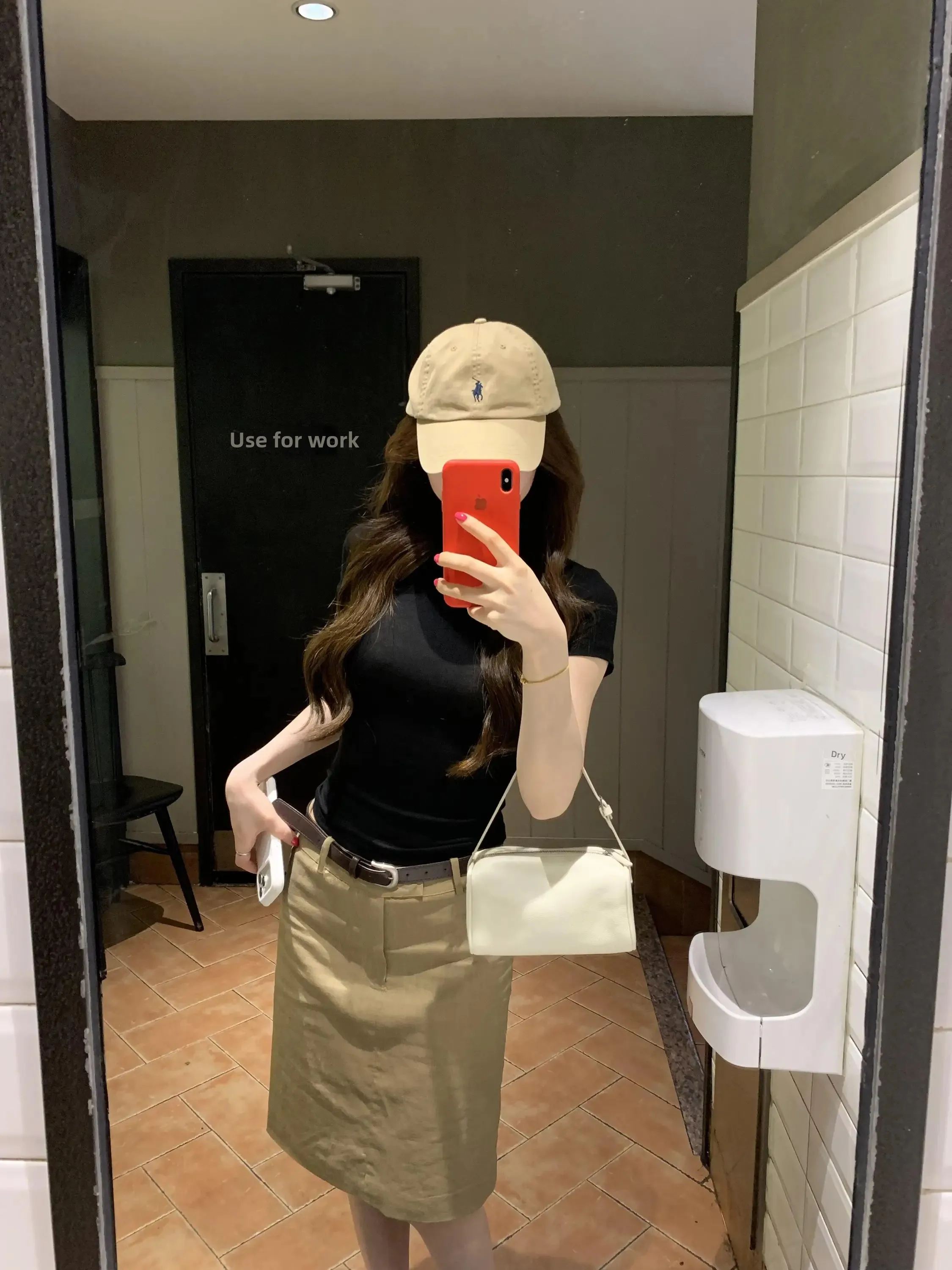 Retro Kaki Linen Skirt Half-length Casual Women's Spring Summer New Style All-match Mid-split Suit City Commuting Daily Travel