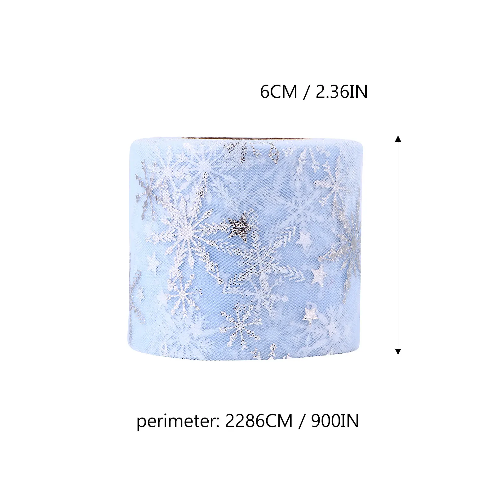 

1 Roll Snowflake Gauze Christmas Gift Wrapping Ribbon Tulle DIY Party Decor Snowflake Tulle Rolls Wrapping Gauze