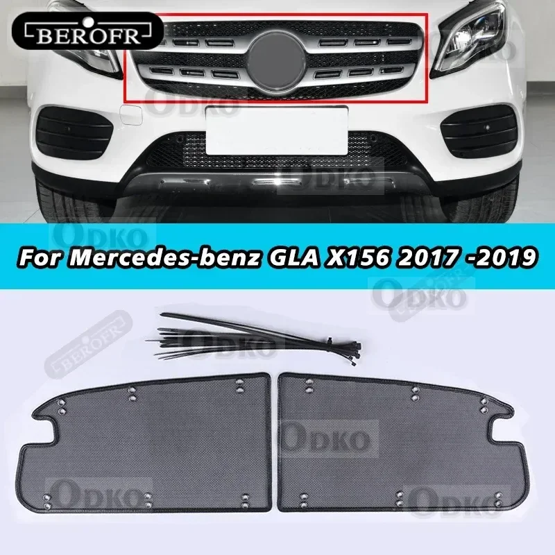 

For Mercedes-Benz GLA X156 2017 -2019 Accessories Front Grille Insect Net Screening Insert Mesh Decoration Covers Car Styling