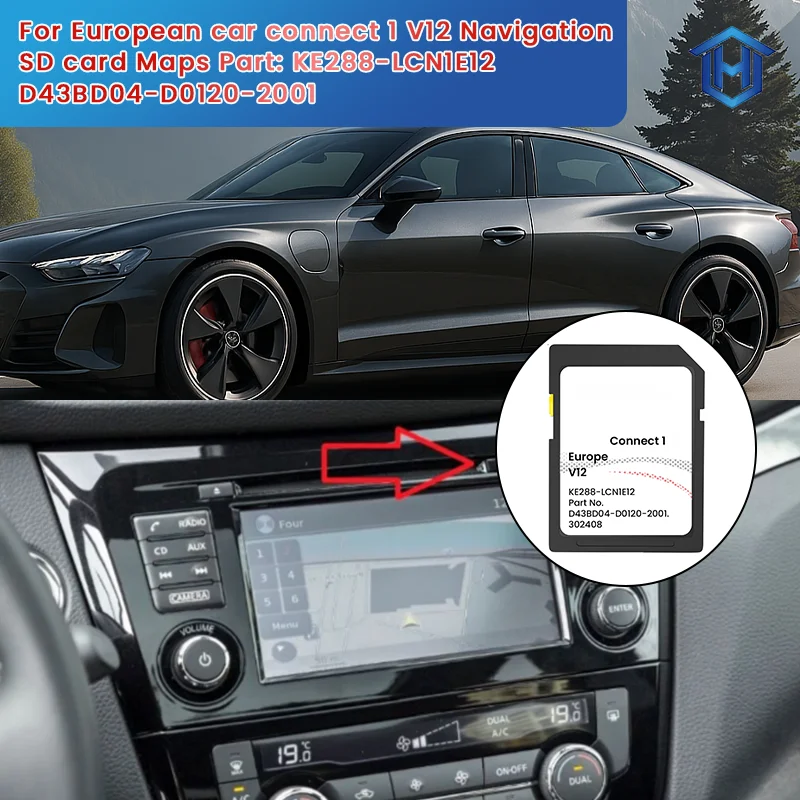 

2023 Europe Map SD Card for Connect 1 V12 SD Card 8GB Car GPS Navigation SD Card
