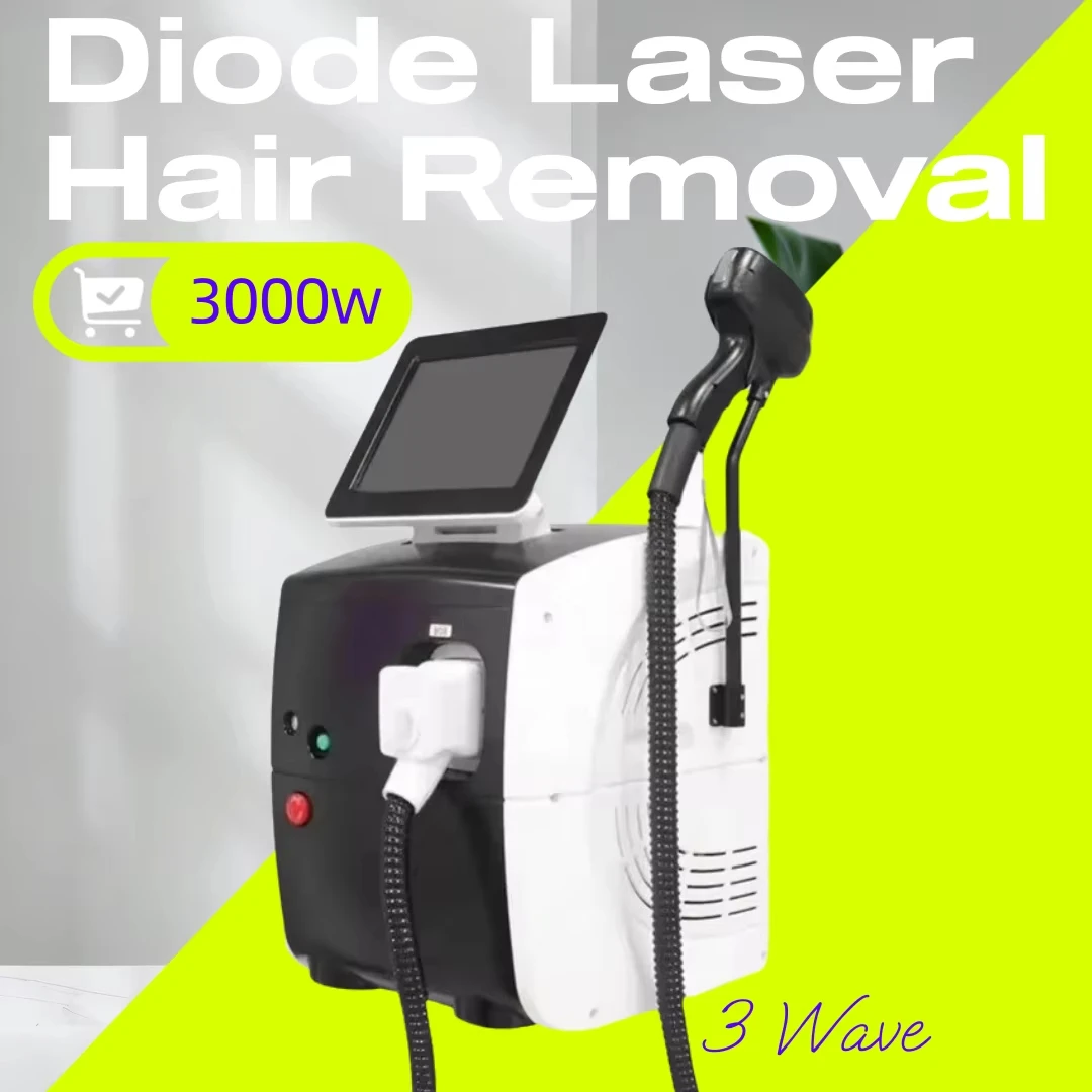 808nm Diode Laser Hair Removal Machine 4000w Depilation Equipment Three Wavelengths Ice Titanium Device Professional For Salon