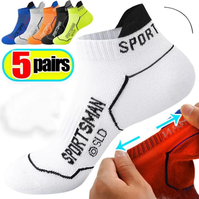 

Breathable Man Mesh Short Socks Men Anti Slip Cotton Thin Sock Anti Odor Sweat-absorbing Hosiery Outdoor Running Tennis Sports