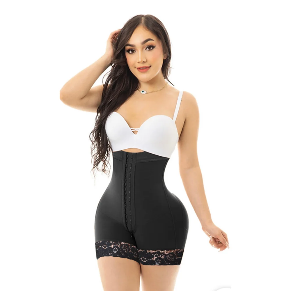 Fajas Butt Lifter Shapewear Tummy Control Bbl Underwear Waist Trainer Slimming Compression Adjustable Front Closure Body Shaper