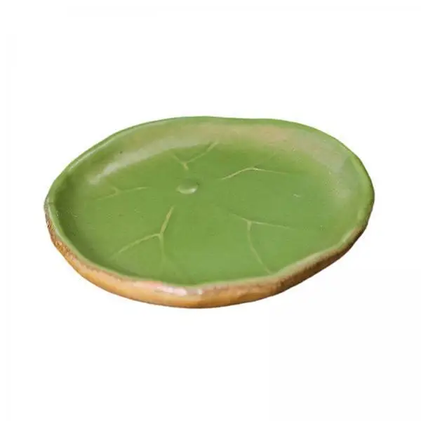 Lotus Leaf Ceramic Tray Multipurpose Decorative Plate Table Centerpiece for Tea Pet Figurine Wedding Party