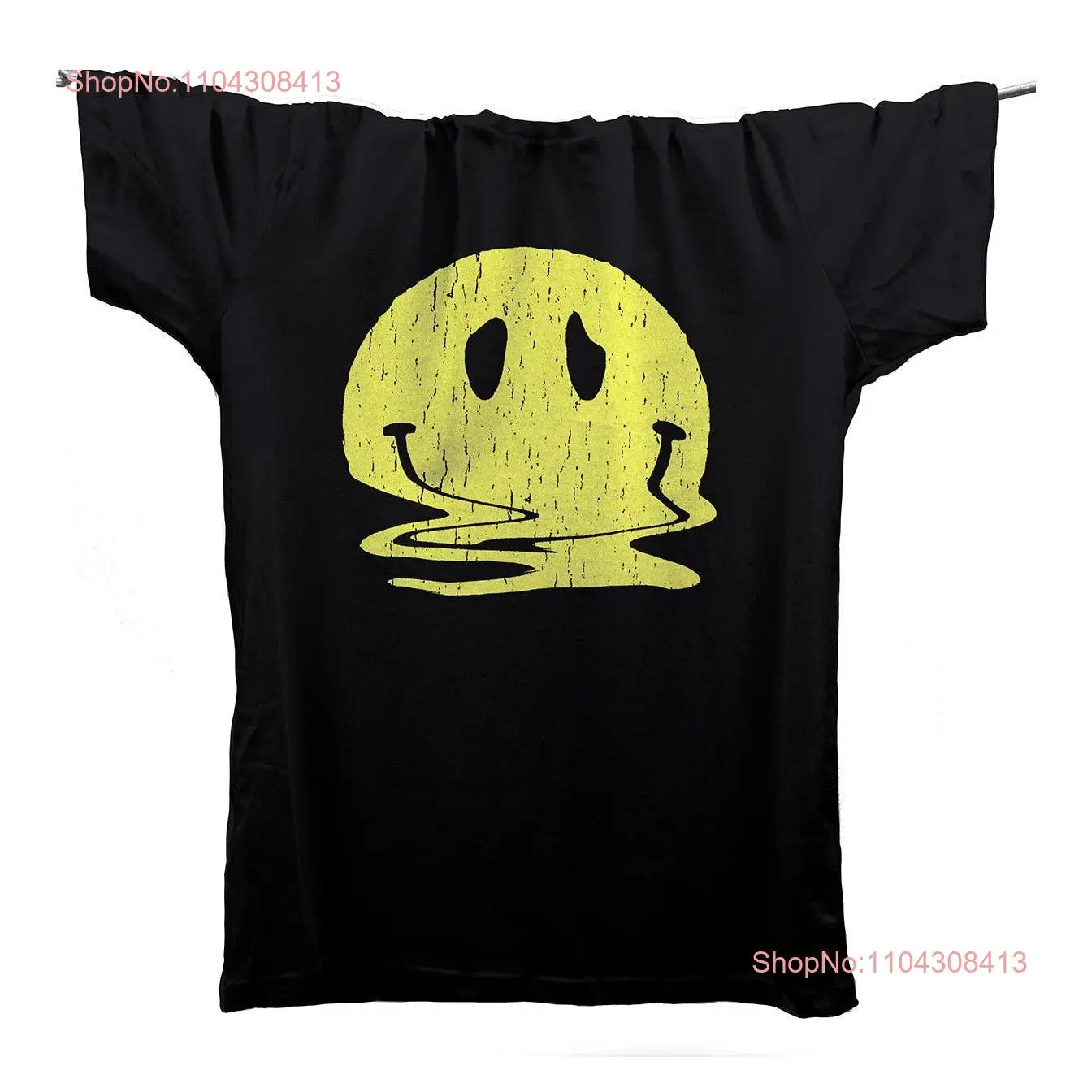 Melted But Still Smiling T Shirt Black long or short sleeves