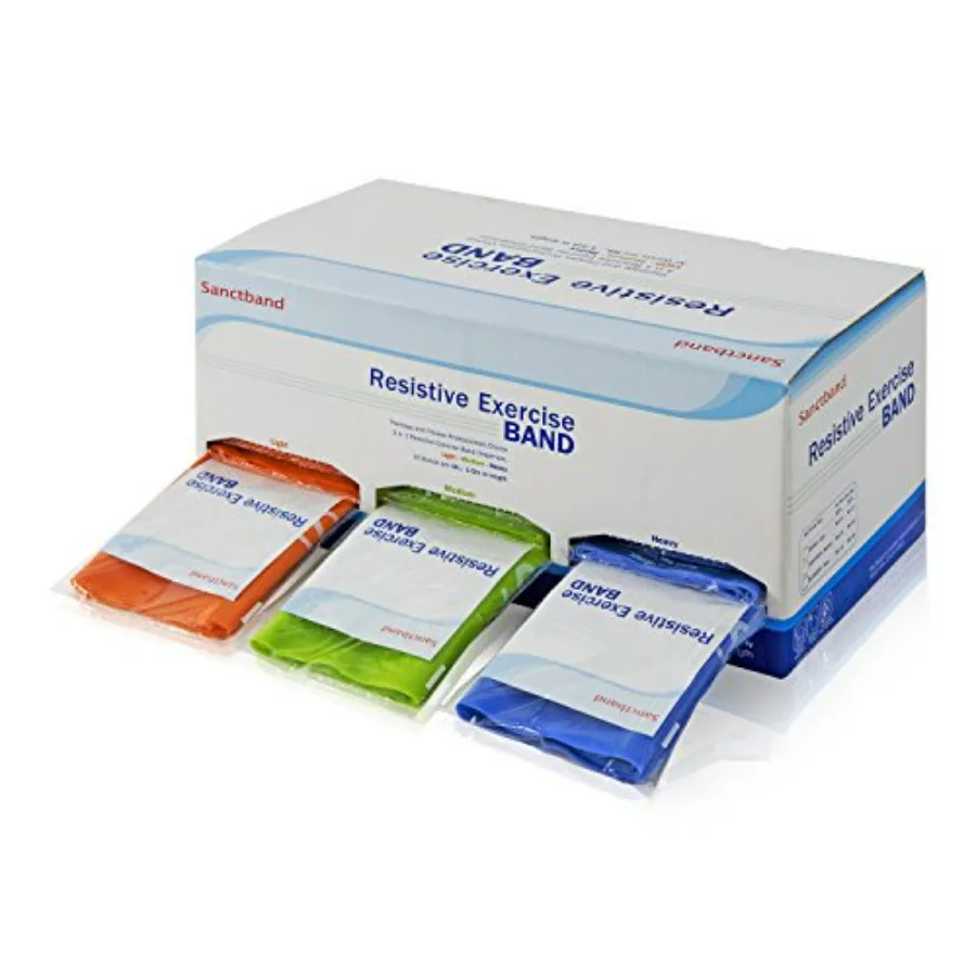 

Диспенсер RESISTIVE Band 3 в 1 — ленты 5 футов — светлый (оранжевый) / средний (лаймово-зеленый) / тяжелый (черника) — 15 штук каждого цвета