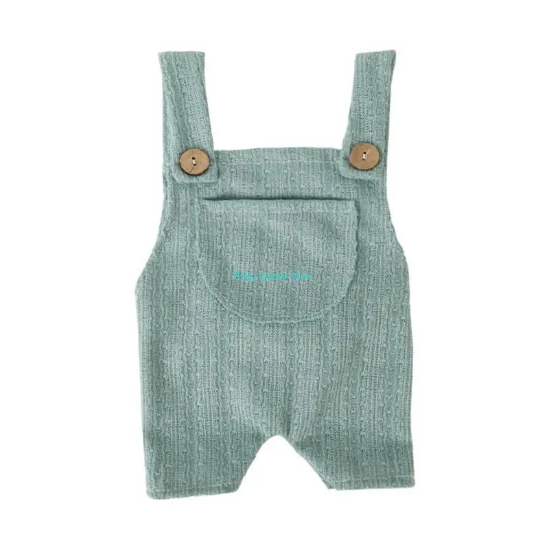 

K92D Newborn Photo Props Suspender Jumpsuit Baby Photography Clothes Short Romper for Newborn Photoshooting Props Clothing