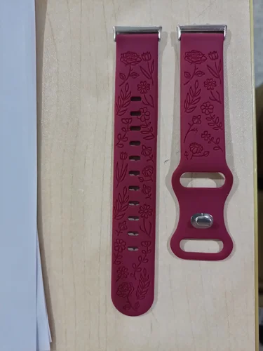 Imagen 2 del producto Correa con diseño estampado para Samsung Galaxy Fit 3, pulsera de silicona con grabado para Samsung Galaxy Fit3, pulsera Floral