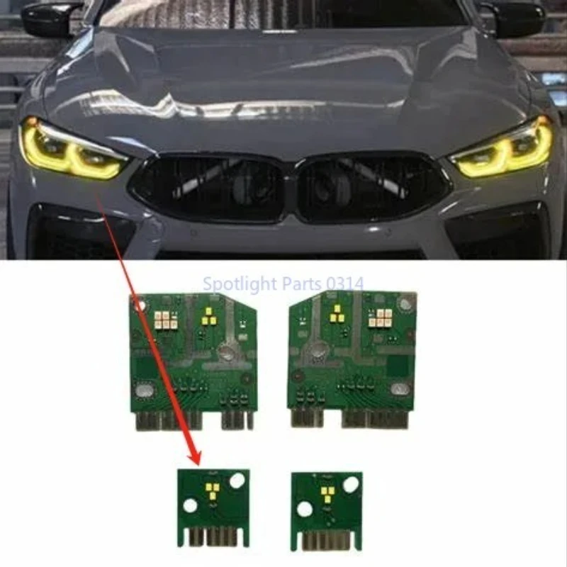 

Yellow LED Angel Eye Daytime Running Lights For G14 G15 G16 M8 LED American Version Headlights 63119498649 63119498650 9477986