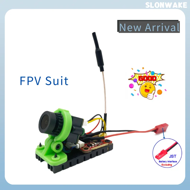 SLONWAKE Verbesserte 5,8 GHz 48CH 600 mW einstellbare FPV-Senderkamera CMOS 1000TVL FPV-System für RC Quadcopter FPV Racing Drone