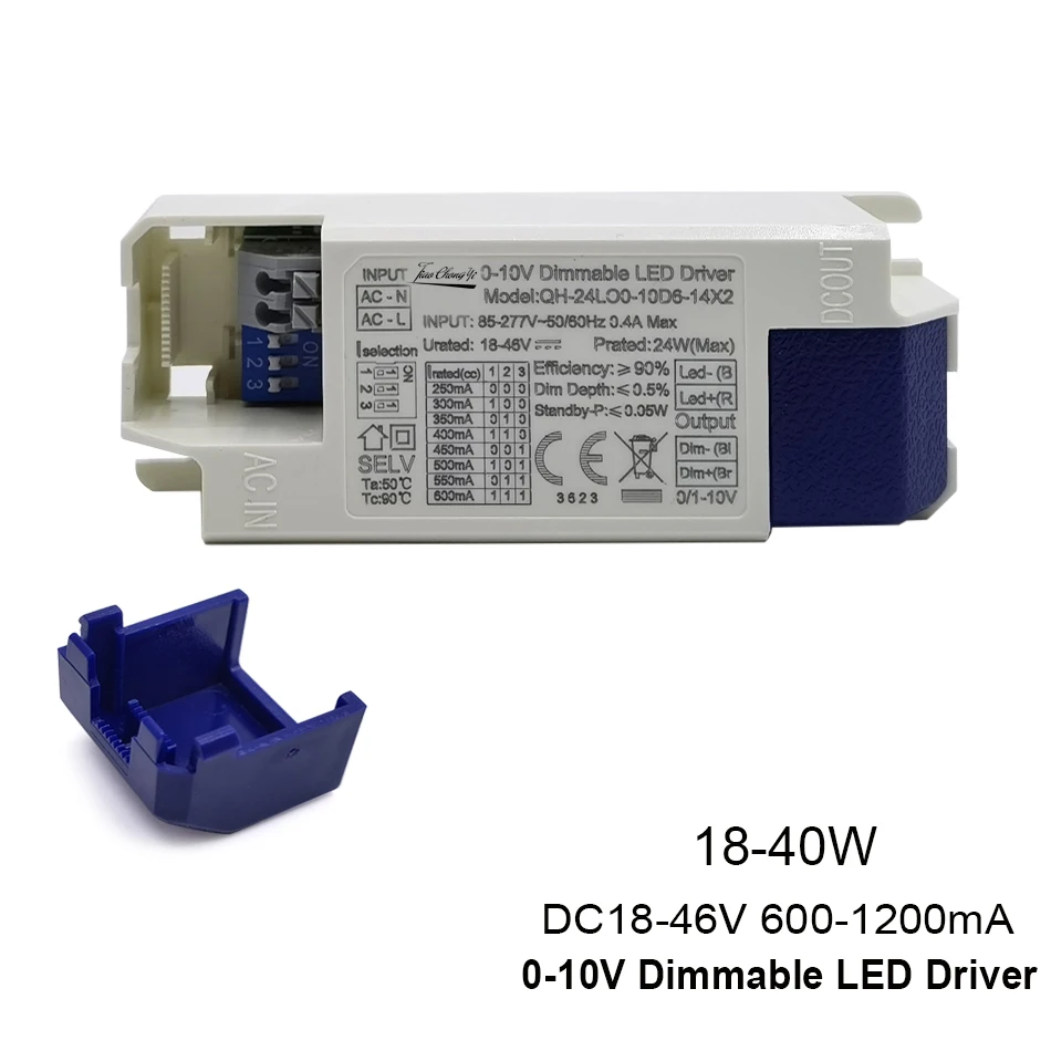 Flicker Free 0-10V Dimmable LED Driver Power Supply Transformer 18-46V 300mA 600mA 900mA 1000mA 1100mA 1200mA 5-40W 0-100%