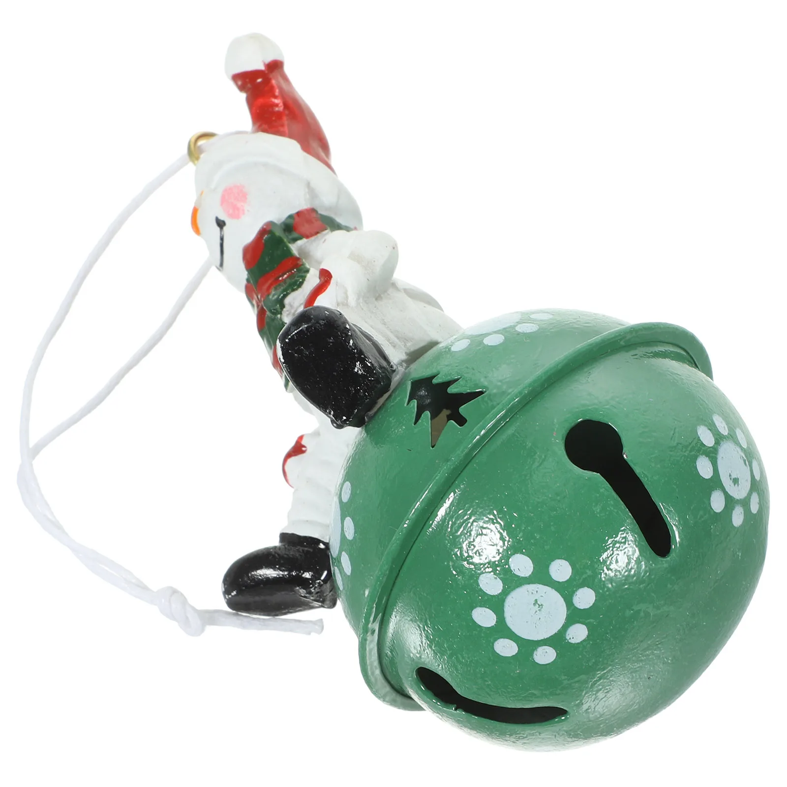 

Christmas Tree Ornament Resin Santa Claus Bell Decor Xmas Hanging Pendant Crisp Sound Lightweight Easy Hanging Home Window Door
