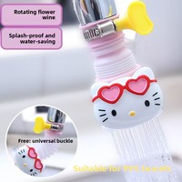 Cute My melody faucet splash filter Kitchen tap water shower cartoon universal water purification rotatable extension wholesale