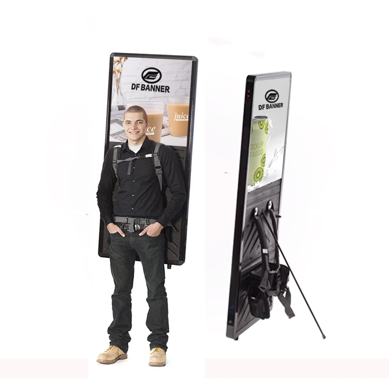 Portable LED Backpack Light Box Movable Billboard Advertising for Walking Advertisements