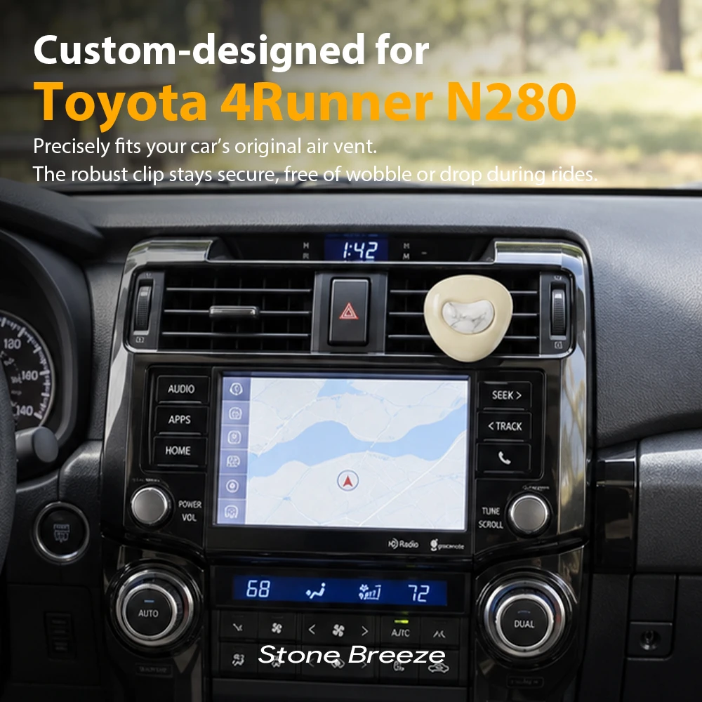 For Toyota 4Runner N280 10-13 Natural Gemstone Car Air Freshener Vent Clip Luxury Perfume Diffuser Refillable Interior Ornament