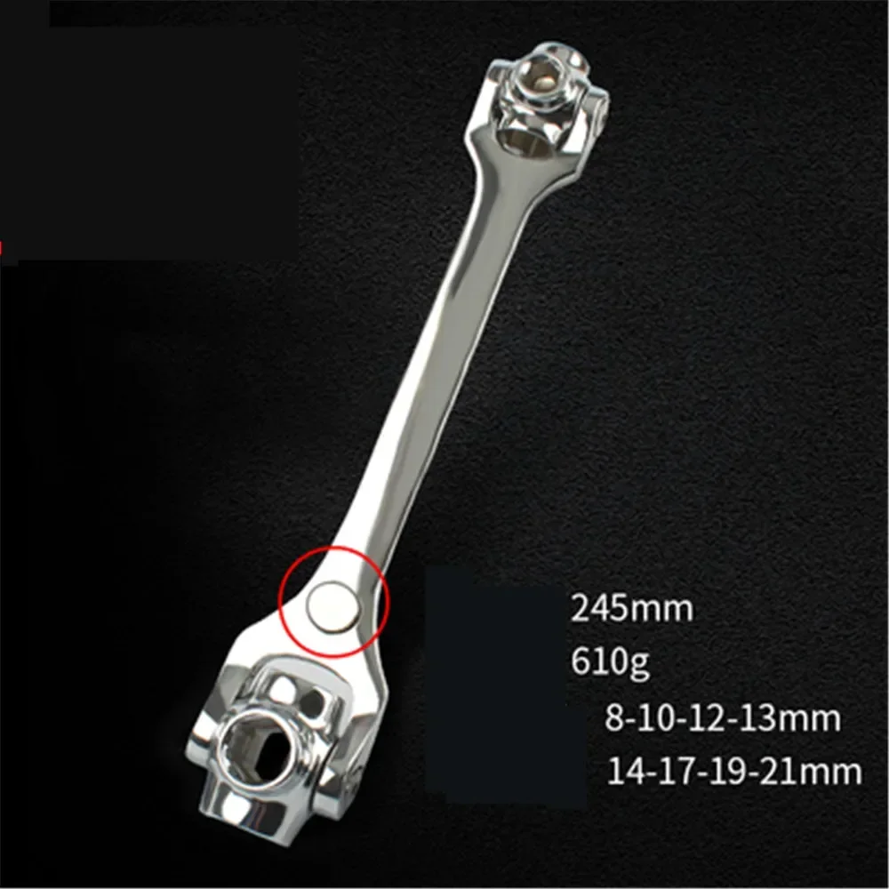 Universal wrench Multifunctional eight-in-one sleeve 360 degree wrench 52 in one suit wrench