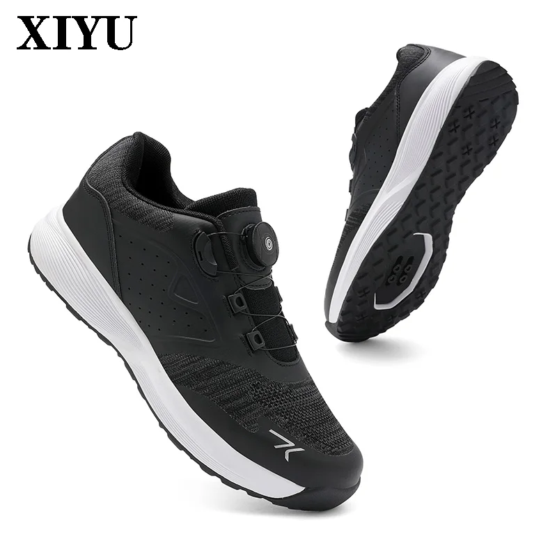 

XIYU Autumn Men's Cycling Shoes Three-Color Flat Road Race Self-Locking Outdoor Cycling Lightweight Casual Shoes Large Size 47#