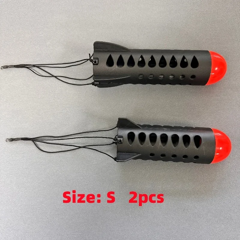 2Pcs Carp Fishing Trap Bait Cage - PVC Feeder Cage with Multiple Entrances Black Adjustable for Various Fishing view 5