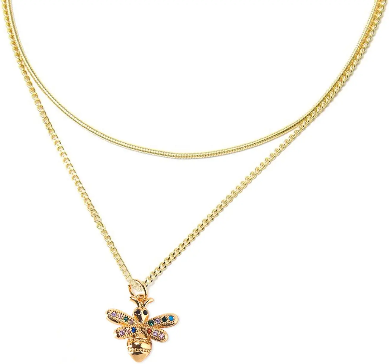 10 Pcs Bees Shape Honeybee Brass Metal Micro Pave Cubic Zirconia CZ Stone Animal Charms for Women Men Jewelry Making DIY Crafts