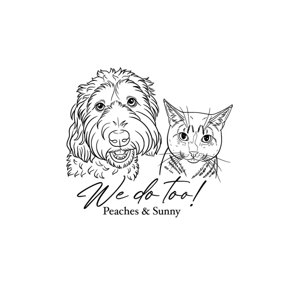 Custom Pet Line Drawing Napkins,Dog Cat Wedding Napkins,Pet Vector Drawing from photo,Dog Wedding Art,Head Pet sketch I do too!