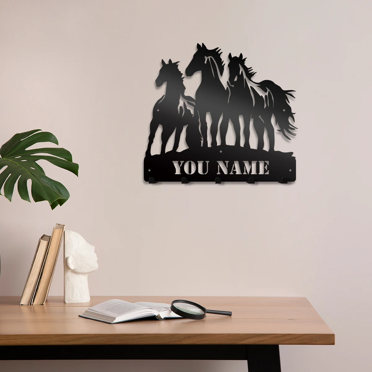 

1pc hot sale cute horses Personalized Name Metal Wall Signs Tin Wall Plaque For Kids Rooms Diy Home Decoration