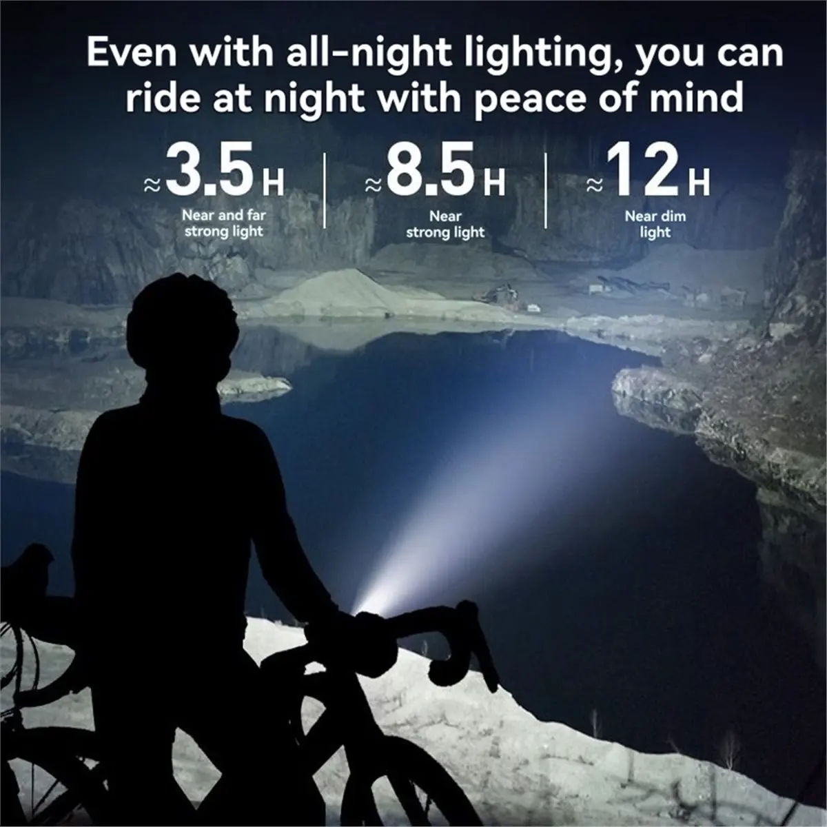 Lampa rowerowa ładowana przez USB, 1200 lumenów, szybkozłączka, jasna lampka rowerowa, przenośna latarka rowerowa