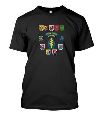  Special Forces Group Airborne Veteran Design T-Shirt S-3XL