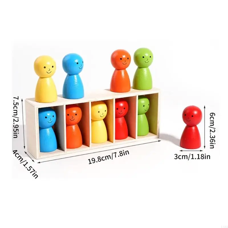 Natural Color Matching Toy Cognitive Skill Development For Preschool Children L8RB